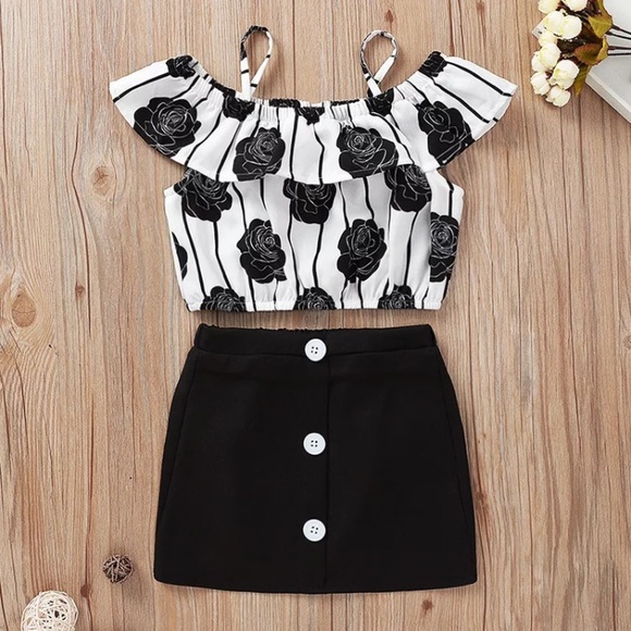 Matching Sets Last 14tmatching Top Skirt Set In Blackwhite Poshmark